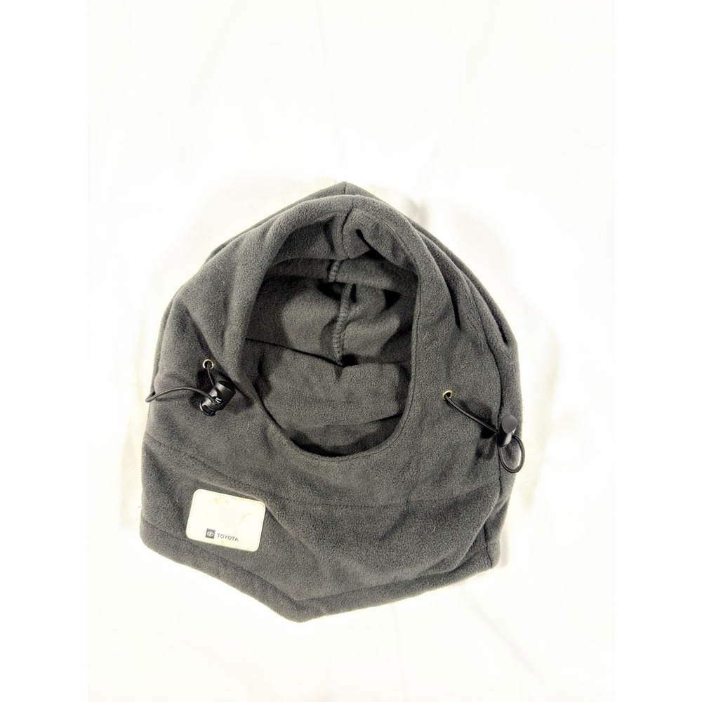 Toyota Black Fleece Neck Gaiter Hood Face Cover Winter Warm Drawstring